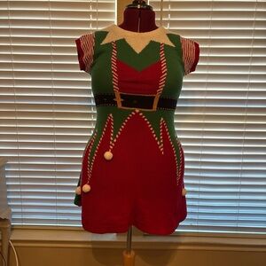 Ugly Christmas Sweater in Green and White